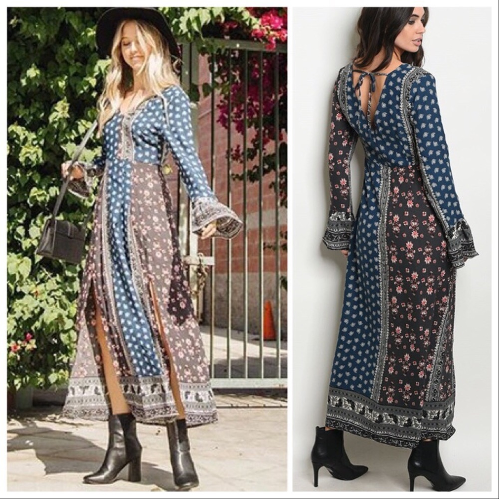 *LAST ONE* Stevie Nicks Kimono Lounge Maxi Dress - Picture 7 of 8